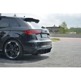 Диффузор заднего бампера на Audi RS3 8V Sportback рестайл